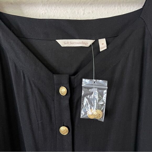 Soft Surroundings Brigette Tencel Maxi Dress in Black NEW Size Medium - Picture 8 of 9